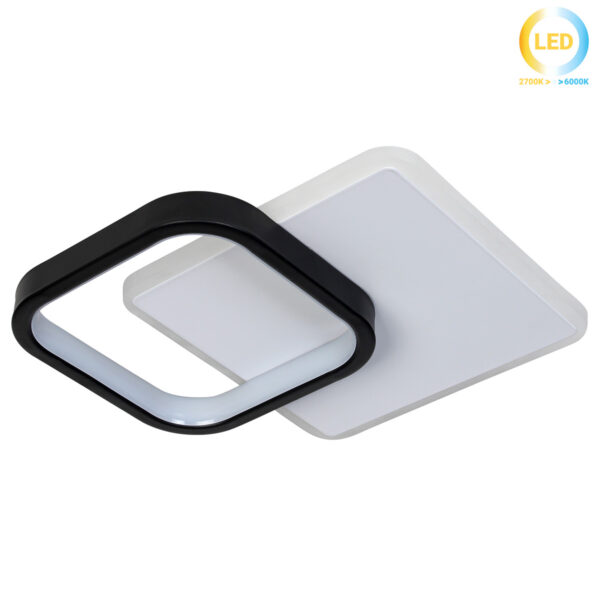 Φωτιστικό οροφής LED 24W 31Χ24Χ5,5 εκ. Μαύρο Λευκό - KESKOR 472702