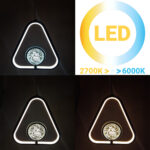 Φωτιστικό κρεμαστό LED 36W 23Χ23Χ7 εκ. μαύρο με γυάλινη μπάλα - KESKOR 581493 - Image 4