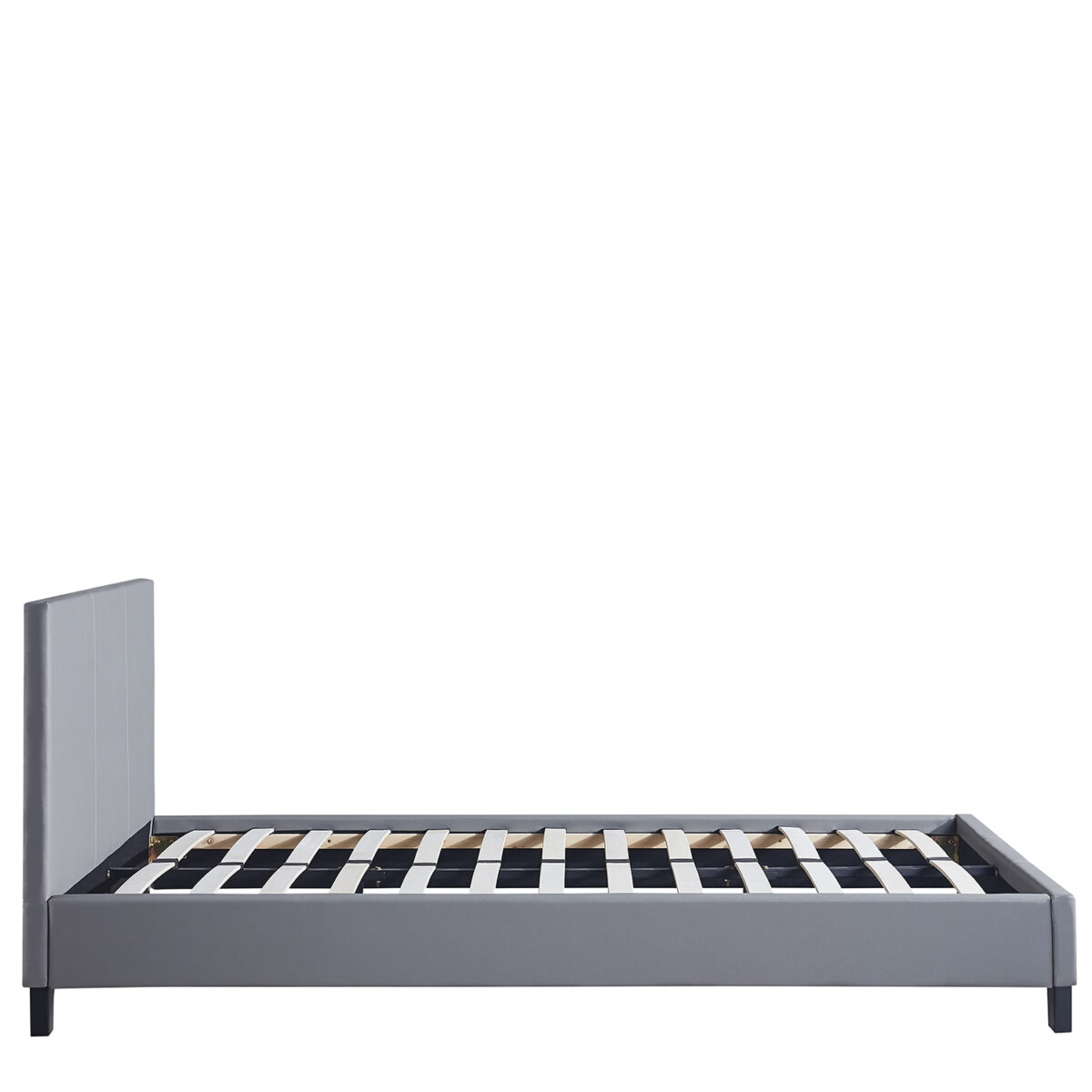 Κρεβάτι ArteLibre AZALEA Γκρι PU 213x131x88cm (Στρώμα 120x200cm) - Image 2