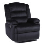 Πολυθρόνα Ανακλινόμενη ArteLibre CARINAE Μαύρο Βελούδο 93x90x100cm