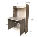 Γραφείο Πτυσσόμενο ArteLibre INDUS Φυσικό MDF/PU 80x30x131.5cm - Image 2