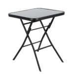 Τραπέζι Μεταλλικό ArteLibre Πτυσσόμενο TAURUS Μαύρο 60x60x70cm