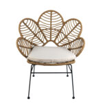 Καρέκλα Κήπου ArteLibre ALFIUS Φυσικό/Μαύρο Μέταλλο/Rattan 72x62x86cm - Image 2