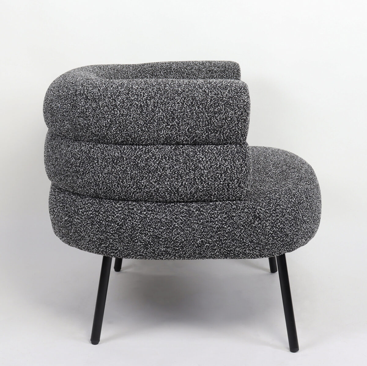 Πολυθρόνα ArteLibre CEREN Μαύρο Ύφασμα/Μέταλλο/Ξύλο 87x80x70cm - Image 2