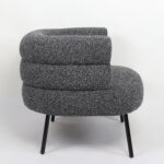 Πολυθρόνα ArteLibre CEREN Μαύρο Ύφασμα/Μέταλλο/Ξύλο 87x80x70cm - Image 2