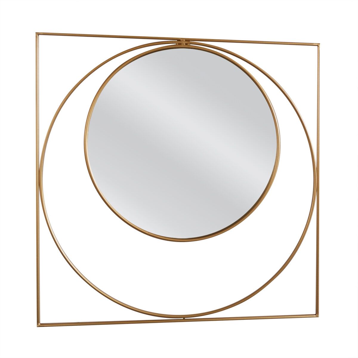 Καθρέπτης Τοίχου ArteLibre ALDOR Χρυσό Μέταλλο/Γυαλί 80x2x80cm - Image 2