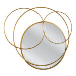 Καθρέπτης Τοίχου ArteLibre ALMIEL Χρυσό Μέταλλο/Γυαλί 57x3x57cm - Image 2