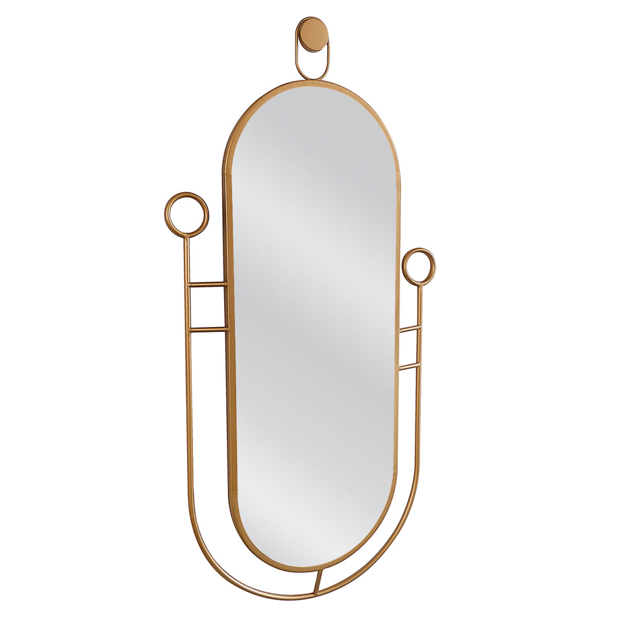 Καθρέπτης Τοίχου ArteLibre ANGBOR Χρυσό Μέταλλο/Γυαλί 65x2x100cm - Image 2