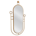 Καθρέπτης Τοίχου ArteLibre ANGBOR Χρυσό Μέταλλο/Γυαλί 65x2x100cm - Image 2