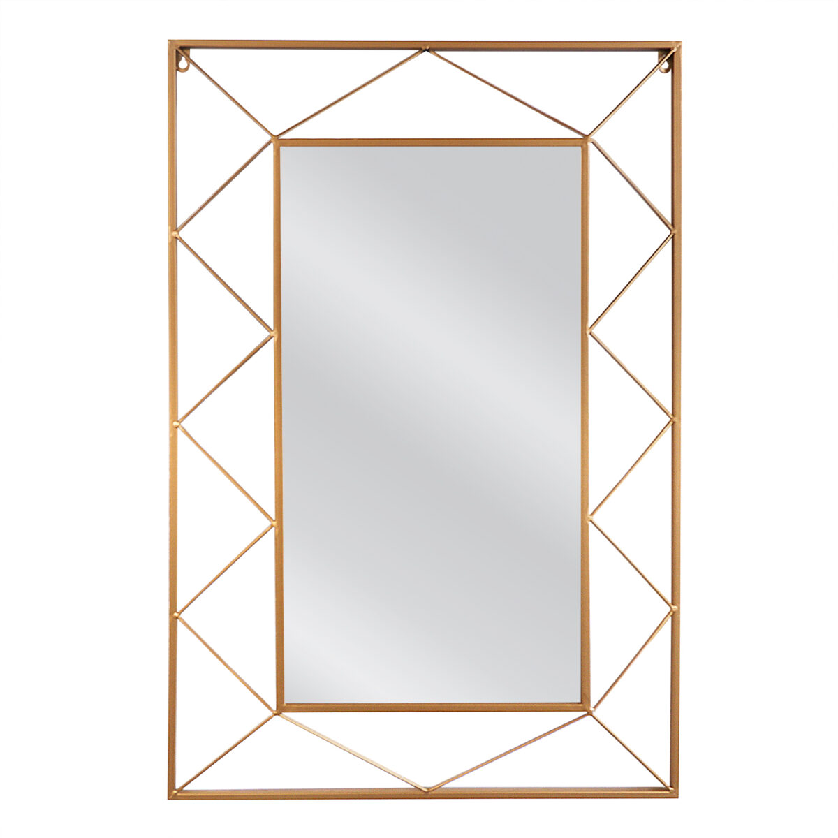 Καθρέπτης Τοίχου ArteLibre ELESSAR Χρυσό Μέταλλο/Γυαλί 90x5x58cm - Image 2
