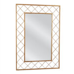 Καθρέπτης Τοίχου ArteLibre ARAVORN Χρυσό Μέταλλο/Γυαλί 80x1.5x55cm