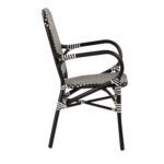 Καρέκλα Κήπου ArteLibre BOALI Μαύρο/Λευκό Αλουμίνιο/Rattan 41x45x92cm - Image 2