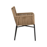 Πολυθρόνα Κήπου ArteLibre BLUENILE Μπεζ/Μαύρο Αλουμίνιο/Rattan 56x60x83cm - Image 2