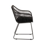 Πολυθρόνα Κήπου ArteLibre KALAMBO Μαύρο Αλουμίνιο/Rattan 56x57x81cm - Image 2