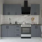 Κουζίνα Melisa Modest 6 Τεμαχίων Ανθρακί