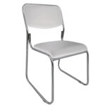 Καρέκλα Επισκέπτη FLEXVISIT Λευκό/Χρώμιο PU/Μέταλλο 40x41x81cm