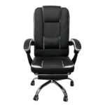 Καρέκλα Γραφείου OPTISEAT Μαύρο/Λευκό PVC/Μέταλλο 67x65x105-115cm - Image 2