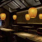 Φωτιστικό μονόφωτο Ε27 Φ22Χ28 εκ. μπαμπού - KESKOR 60875 - Image 2