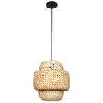 Φωτιστικό μονόφωτο Ε27 Φ28Χ32 εκ. μπαμπού - KESKOR 60878