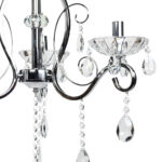 Φωτιστικό κρεμαστό 3 Χ Ε14 Φ56Χ60 εκ. χρώμιο με κρύσταλλα - KESKOR 2315/3 CH - Image 3