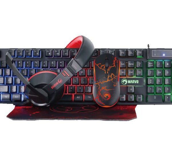 MARVO CM409 GAMING SET, ΠΛΗΚΤΡΟΛΟΓΙΟ + ΠΟΝΤΙΚΙ + MOUSEPAD + ΑΚΟΥΣΤΙΚΑ