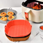 Φόρμα σιλικόνης 22Χ22Χ5 εκ. για φριτέζα αέρος Air Fryer Γκρι - KESKOR 65069-1 - Image 4