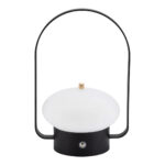 Επιτραπέζιο Φωτιστικό ArteLibre LED Φορητό BARCELONA Με Κουδούνι Ρεσεψιόν/Καλέσματος Μαύρο/Λευκό Μέταλλο/Πλαστικό 13x11x - Image 2