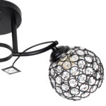 Φωτιστικό οροφής 2 Χ Ε27 47Χ18Χ22 εκ. μαύρο με κρύσταλλα - KESKOR 9555A/2 BK - Image 2