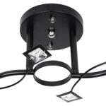 Φωτιστικό οροφής 2 Χ Ε27 47Χ18Χ22 εκ. μαύρο με κρύσταλλα - KESKOR 9555A/2 BK - Image 3