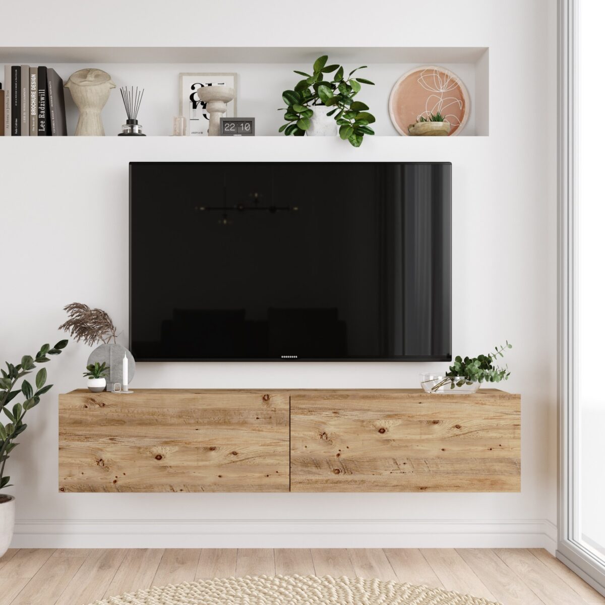 Έπιπλο Τηλεόρασης ArteLibre BERKSHIRE Πεύκο Μοριοσανίδα 140x31.6x29.6cm - Image 2