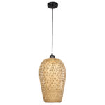 Φωτιστικό μονόφωτο Ε27 Φ22Χ37 εκ. μπαμπού - KESKOR 60883