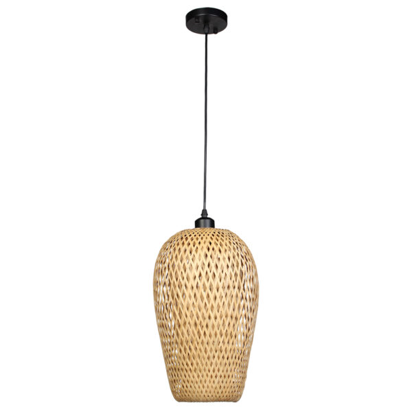 Φωτιστικό μονόφωτο Ε27 Φ22Χ37 εκ. μπαμπού - KESKOR 60883