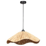 Φωτιστικό μονόφωτο Ε27 Φ49Χ17 εκ. μπαμπού - KESKOR 60886