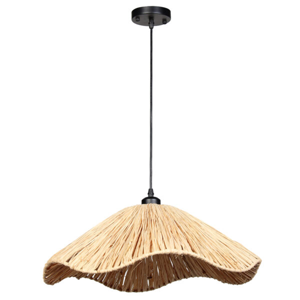 Φωτιστικό μονόφωτο Ε27 Φ49Χ17 εκ. μπαμπού - KESKOR 60886