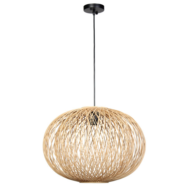 Φωτιστικό μονόφωτο Ε27 Φ45Χ33 εκ. μπαμπού - KESKOR 60887