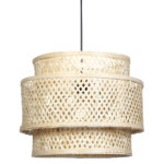 Φωτιστικό μονόφωτο Ε27 Φ40Χ31 εκ. μπαμπού - KESKOR 60888 - Image 2