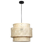 Φωτιστικό μονόφωτο Ε27 Φ40Χ31 εκ. μπαμπού - KESKOR 60888