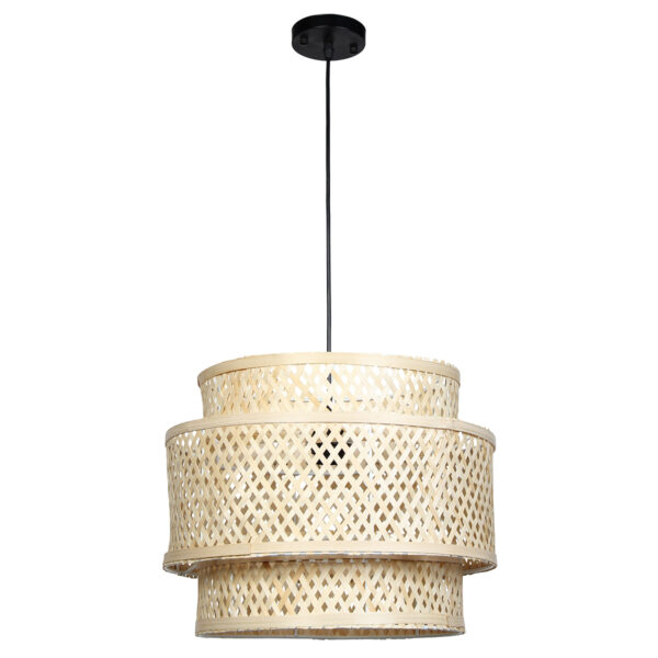 Φωτιστικό μονόφωτο Ε27 Φ40Χ31 εκ. μπαμπού - KESKOR 60888