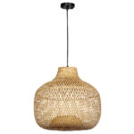 Φωτιστικό μονόφωτο Ε27 Φ42Χ39 εκ. μπαμπού - KESKOR 60889