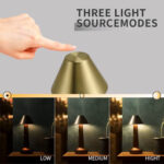 Πορτατίφ μεταλλικό LED επαναφορτιζόμενο (USB) Φ9Χ23 εκ. Χρυσό - KESKOR 67964 - Image 5