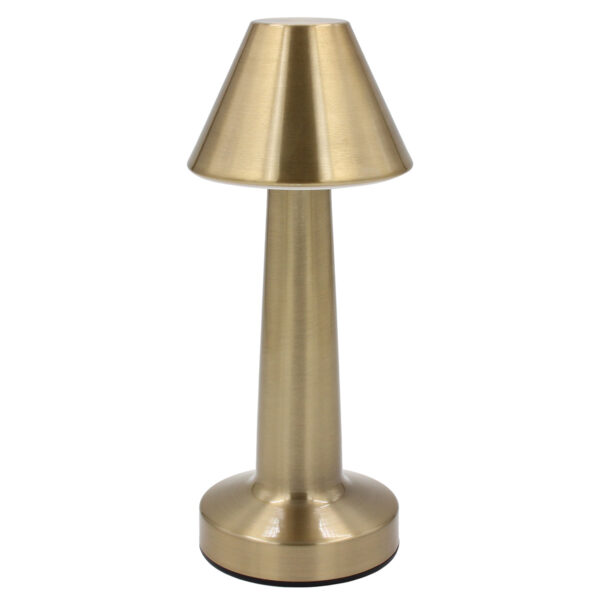 Πορτατίφ μεταλλικό LED επαναφορτιζόμενο (USB) Φ9Χ23 εκ. Χρυσό - KESKOR 67964