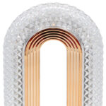 Πορτατίφ LED επαναφορτιζόμενο 12Χ10Χ26 εκ. χρυσό με μεταλλική βάση και ακρυλικό διακοσμητικό - KESKOR 80440 - Image 5