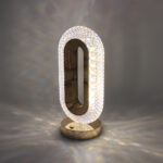 Πορτατίφ LED επαναφορτιζόμενο 12Χ10Χ26 εκ. χρυσό με μεταλλική βάση και ακρυλικό διακοσμητικό - KESKOR 80440 - Image 6