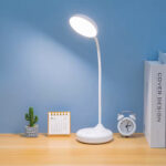 Πορτατίφ γραφείου LED επαναφορτιζόμενο Φ10Χ32 εκ. λευκό με εύκαμπτο βραχίονα - KESKOR 80443 - Image 2