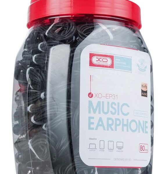 XO EP31 ΣΕΤ ΑΚΟΥΣΤΙΚΩΝ 1.2M (80PCS/BOTTLE), ΜΑΥΡΟ