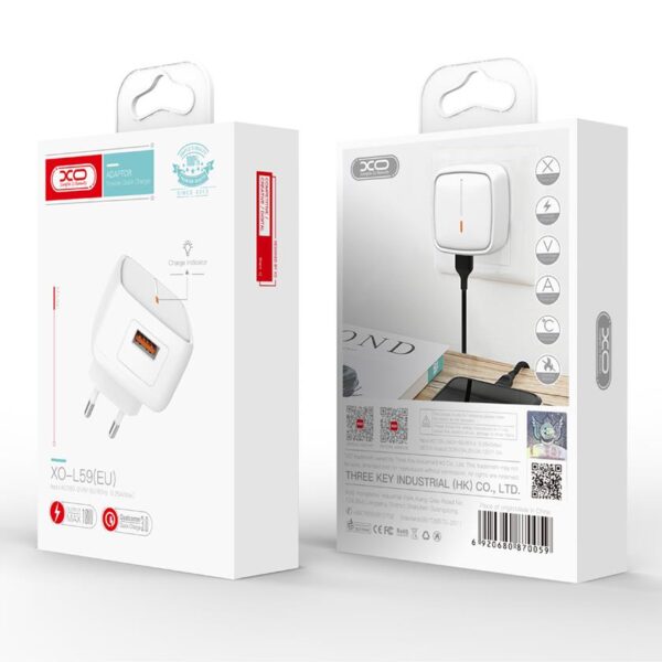 XO L59 ΦΟΡΤΙΣΤΗΣ QC3.0 18W ΜΕ ΚΑΛΩΔΙΟ MICRO USB