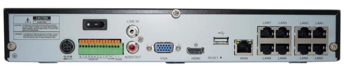 NG H.265 NVR ΚΑΤΑΓΡΑΦΙΚΟ, 8CH, 1HDD SLOT, CASE, POE - Image 2
