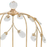 Διακοσμητικό μεταλλικό Φ21Χ31 εκ. Χρυσό με κρύσταλλα και καθρέπτη - KESKOR 43084-2 - Image 2