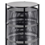 Τρόλεϊ - μανάβης μεταλλικός Φ30Χ90 εκ. μαύρος με 5 περιστρεφόμενα ράφια - KESKOR 51377 - Image 3