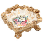 Τασάκι διακοσμητικό Polyresin 18Χ18Χ8 εκ. Floral - KESKOR 66003 - Image 2